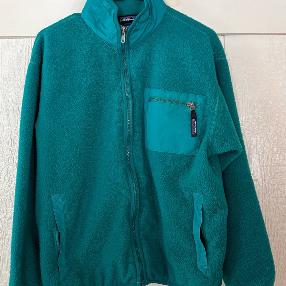Vintage Patagonia Teal Fleece Jacket